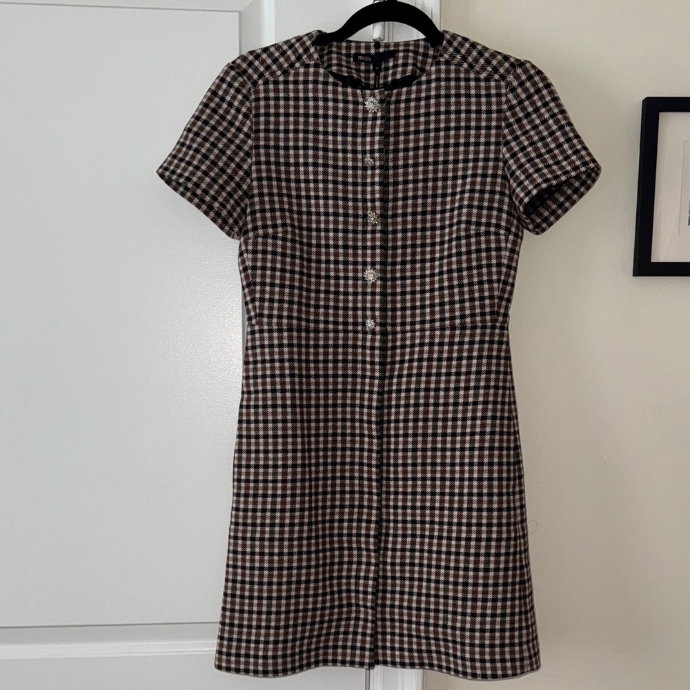 Make plaid mini dress